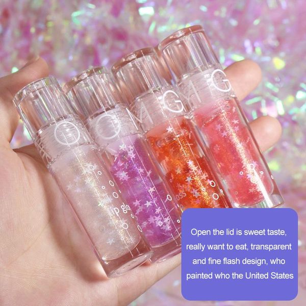

lip gloss wet crystal jelly shiny clear mirror moisturizing glitter liquid lipstick oil care makeup tslm1