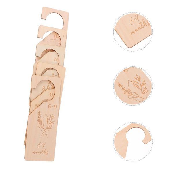 

wall clocks 1 set wooden baby clothing size closet dividers separators