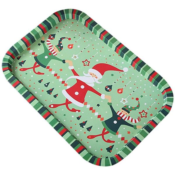

dishes & plates christmas tinplate storage tray serving plate fruit random color