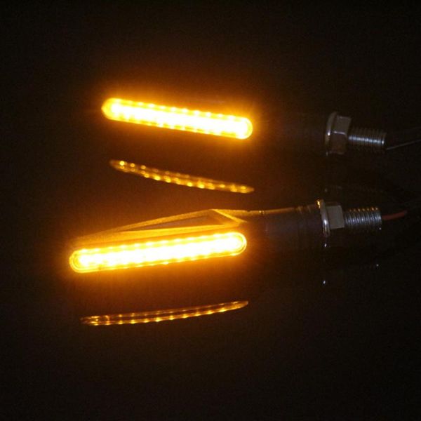 

bulbs 1-10pcs motorcycle turn signals light 12 led universal tail flasher flowing water blinker ip68 bendable lights