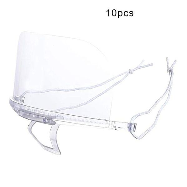 

disposable dinnerware 10pcs recyclable durable use el kitchen transparent catering mask plastic restaurant smile mouth masks