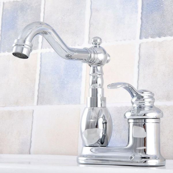 

polished chrome brass swivel spout two holes basin kitchen bathroom vanity sink 4" centerset lavatory faucet mixer tap asf840 faucets