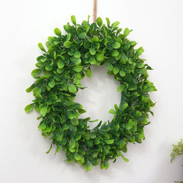 

decorative flowers & wreaths boxwood grass ring door decoration round wreath front green garland for home office wall christmas hyd88
