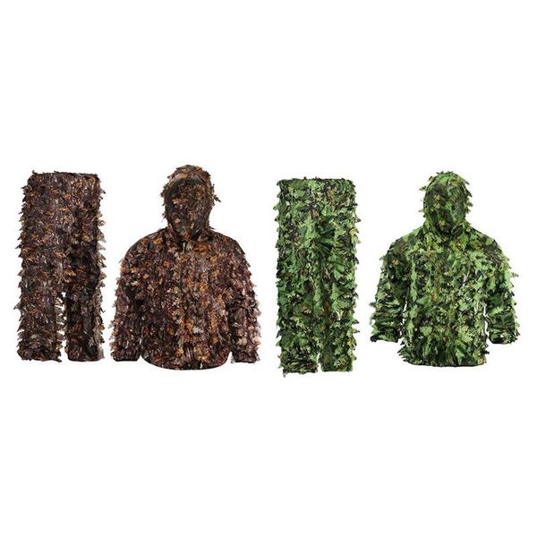 

sticky flower bionic leaves camouflage suit hunting ghillie woodland universal camo set (a&b) sets