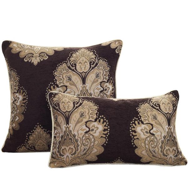 Almofada/Almofado Decorativo 30x50/45/50cm Vintage Jacquard Chenille Cushion Cover Sofá Decoração Lombar Caixa