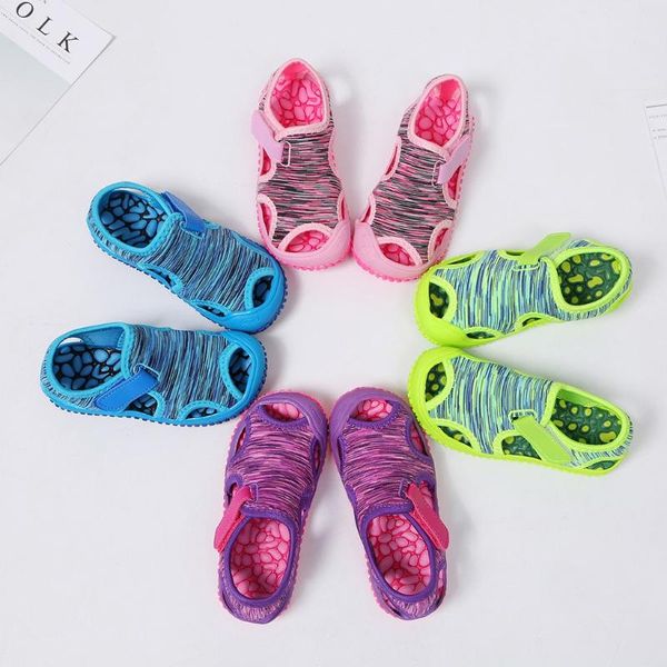 

sandals children's summer childÂ kids baby girls boys beach non-slip outdoor sneakers shoes for children sandal, Black;red