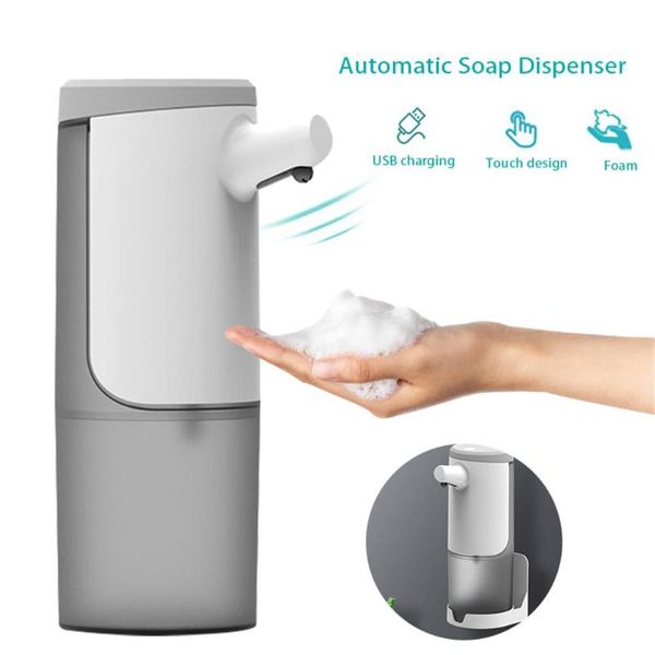 

liquid soap dispenser automatic 450ml touchless foaming usb charging infrared sensor electric hand 2021