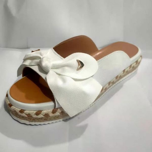 

sandals 2021 summer fashion shoes women bow slipper indoor outdoor flops beach female slippers, Black