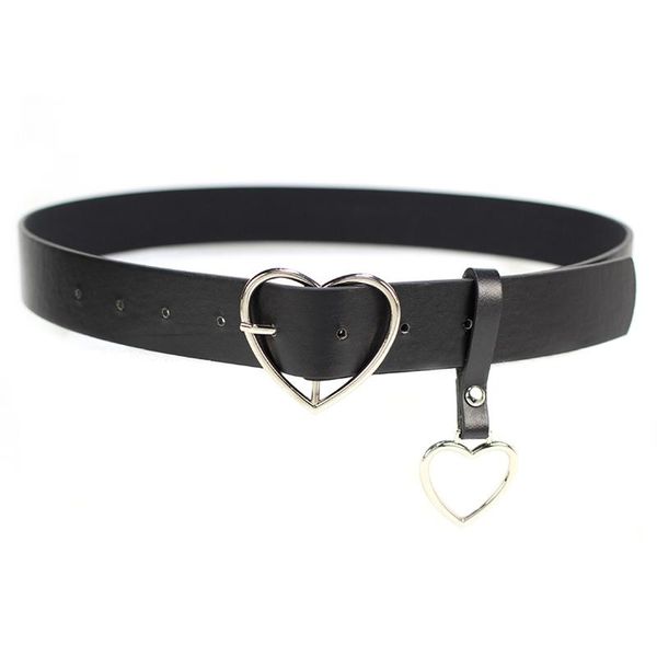 

belts ladies pants party dress heart for jeans fashion women pu leather belt female cute black harajuku, Black;brown