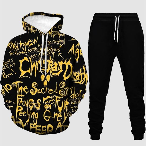 

style couple fashion brand hooded sweater pants casual loose sports suit, Gray