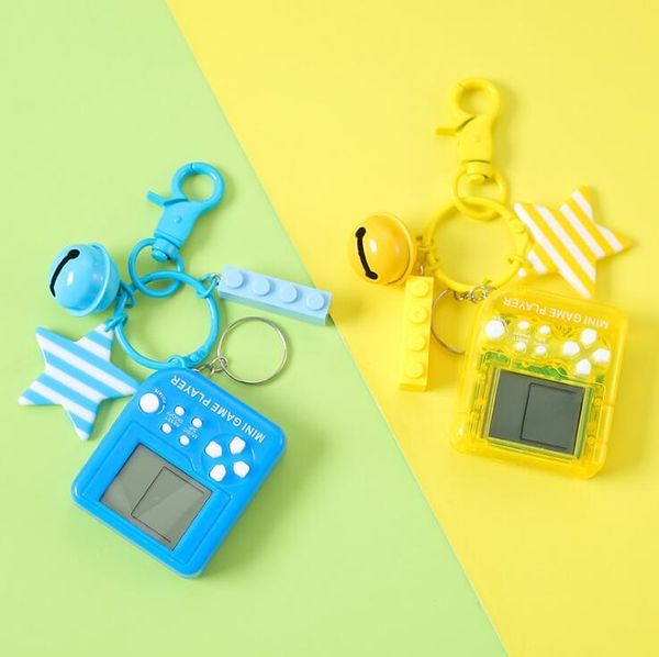 

keychains mini playstation keychain pendant classic game machine creative children's handheld retro nostalgic tetris video, Silver