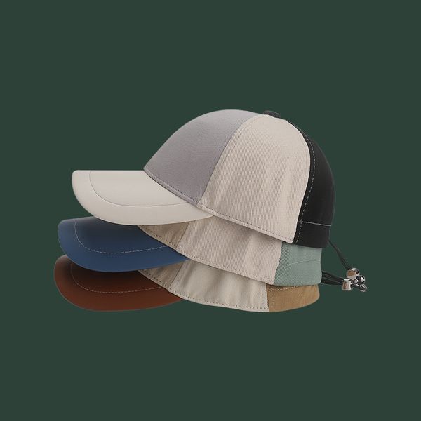 

hat women's new summer hip hop color matching baseball men's and women's soft cap, Black;white