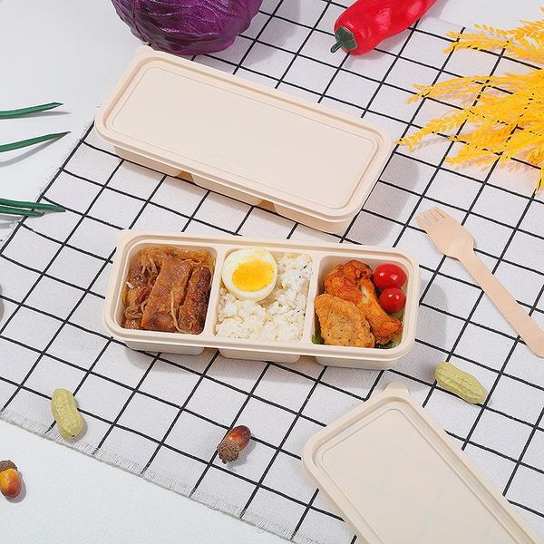 

storage bottles & jars disposable lunch box corn starch commercial separate takeaway packaging package biodegradable material food