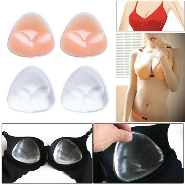 

removable bikini bra insert silicone women swimwear e pads enhancer push up breast, White;black