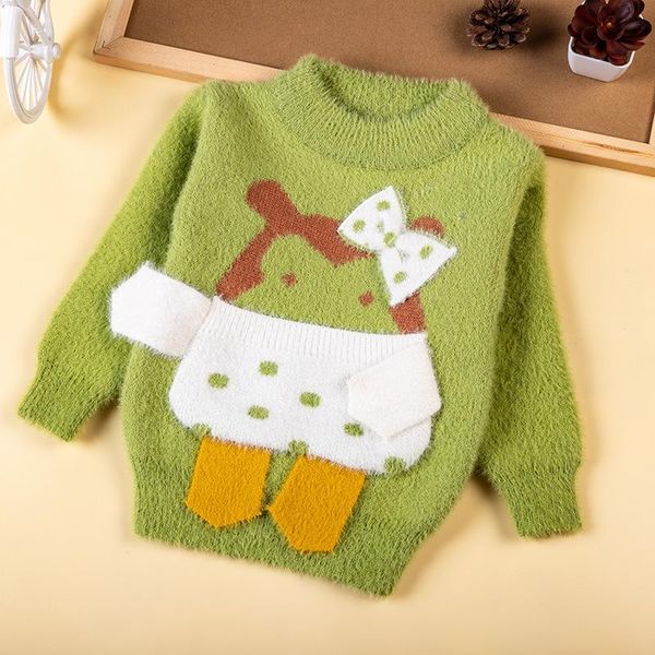 

pullover children's sweater cute and sweet boy girl round neck autumn winter long-sleeved shirt knitted, Blue