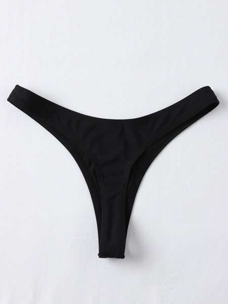 

high cut thong bikini panty 25qk#, White;black