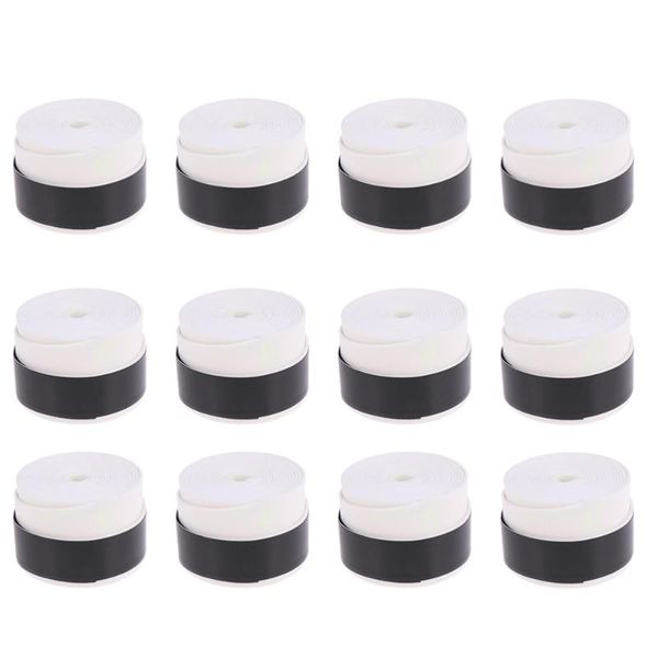 

sweatband 12pcs wrapping bands sweat absorbent racket grips anti-slip tapes straps, Yellow;black