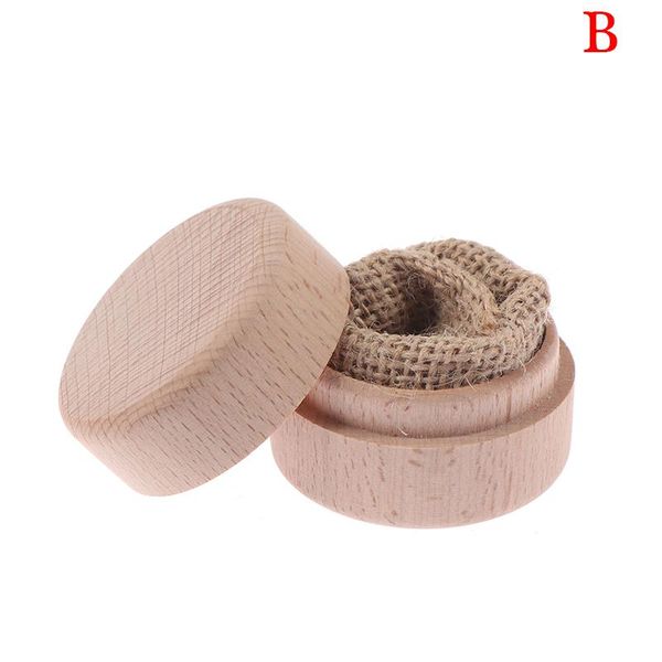 

jewelry pouches, bags 1pcs vintage wedding wood ring box holder travel case portable storage heart/square shape, Pink;blue