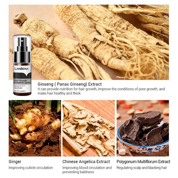 

lanbena fast powerful hair growth essence+spray preventing baldness consolidating anti hair loss nourish roots hair care 2pcssco