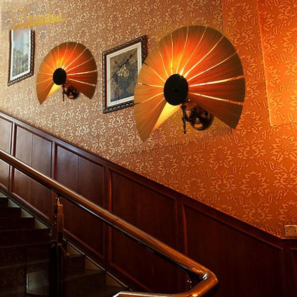 

wall lamp japanese wood lighting nordic led home light bedside bedroom background decoration sconces lamps fixtures