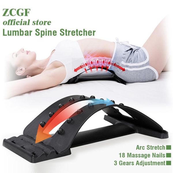 

full body massager back waist spine lumbar stretch magnetic acupuncture correction stretcher drop