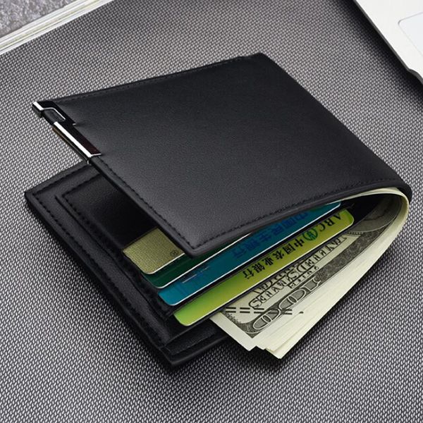 

wallets men 's short paragraph wallet korean version of the young men' s cross - section, Red;black