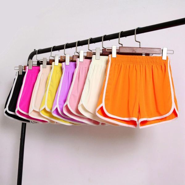 

women's shorts stretch waist casual women high running sport harajuku beach short female home comfy wfpv, White;black