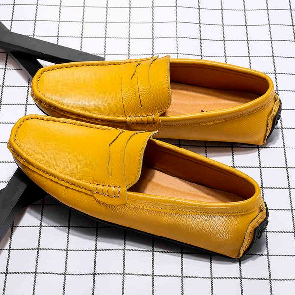 

dress shoes golden sapling classics yellow loafers men driving flats lightweight formal casual large plus size men's leisure fd3w, Black