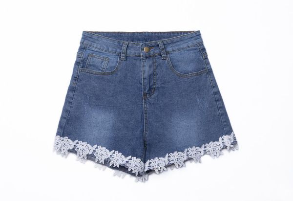 

short shorts women european american clubwear pantalones cortos taille haute femme stretch lace denim women's, White;black