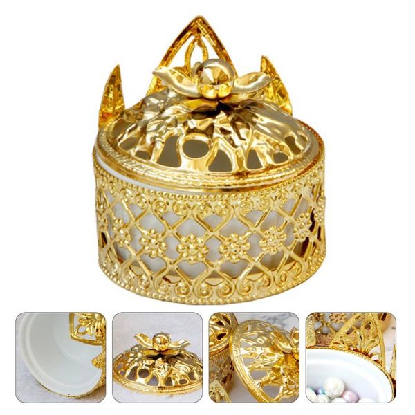 

storage boxes & bins 1pc multi-function jewelry box organizer for home (golden)