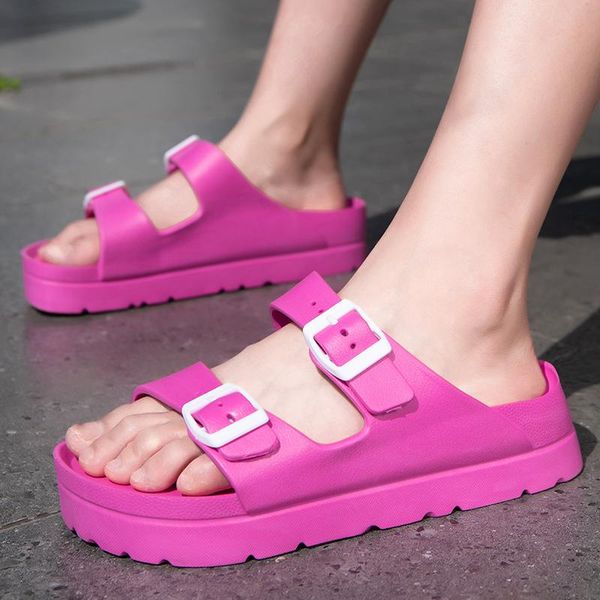 

slippers summer eva soft indoor platform shoes men 2021 non-slip flip flops bath home slides women sandals couple male slipper, Black