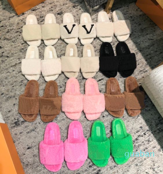 

designer luxury women sandals paseo flat comfort sandal bom dia furry slide slipper soft fashion comfortable quality, Black