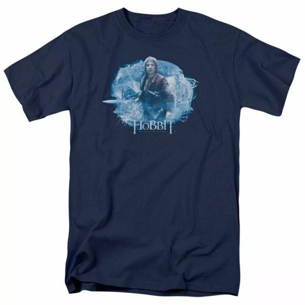 

the hobbit tangled web t shirt mens licensed fantasy movie tee bilbo navy, White;black