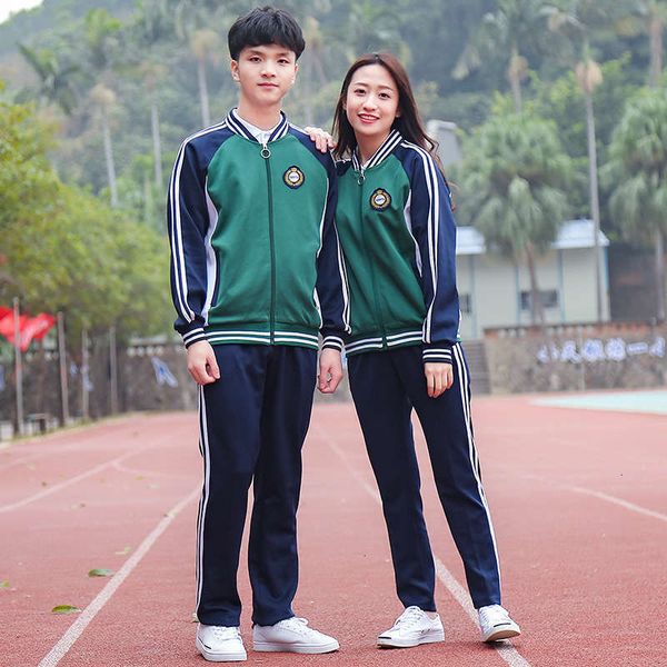 

tracksuits autumn women's spring junior high students' school class men's and couple's sports suit, group uniform,, Gray
