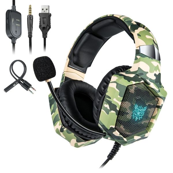 

headset onikuma k8 game camouflage color rgb light band