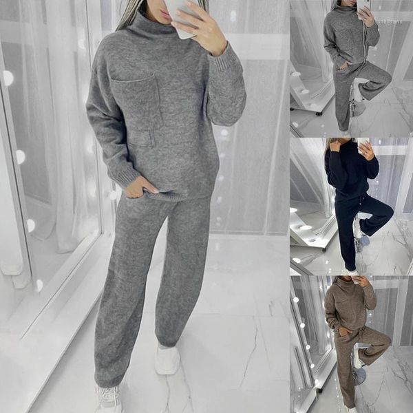

women's two piece pants casual 2 pieces set sweatshirt crop and suits women tracksuit solid loungewear athleisure outfits autumn with p, White