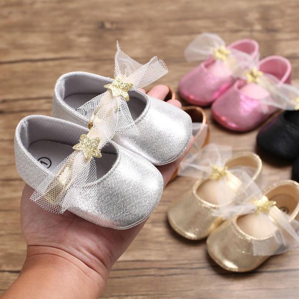 

first walkers toddler princess shoes children girls dress kid baby girl wedding party big bowknot all season