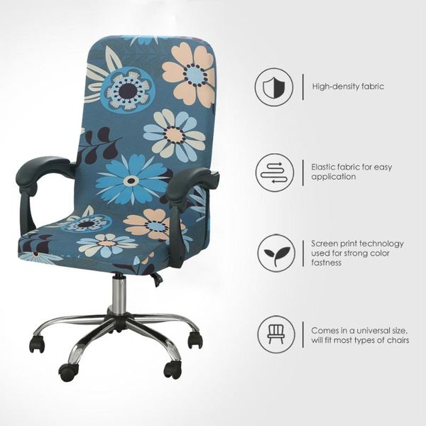 

m/l spandex chair cover printed elastic office stretch computer arm slipcover armchair protectors covers