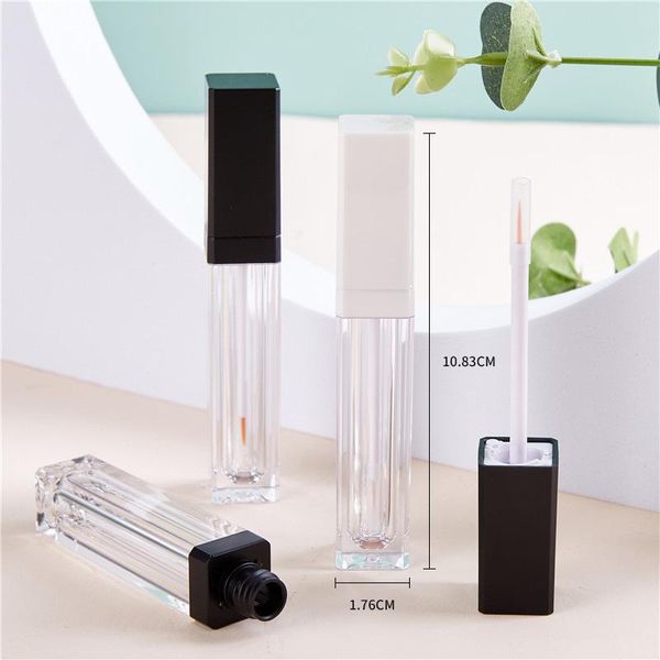 

storage bottles & jars 6.5ml empty square cosmetic eyeliner liquid refill bottle makeup eyelashes growth cream tubes matte black lip gloss