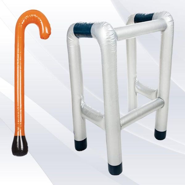 

trekking poles 2pcs inflatable zimmer frame and walking stick blow novelty dress prop accessory