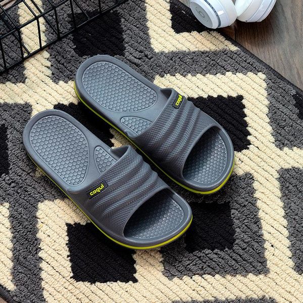

slippers multicolor four seasons bathroom men and women summer outdoor couples eva classic fashion non-slip home sandals, Black