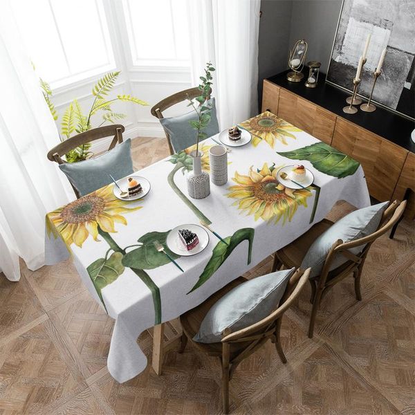 

table cloth plant sunflower wedding decor waterproof tablecloth dinning runner