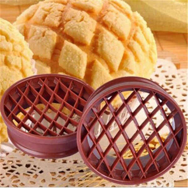 

baking & pastry tools 1pc lattice press pineapple bun mold plastic bread cake mould biscuit stamp moulds kitchen