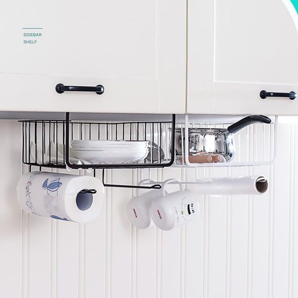 

kitchen storage & organization iron shelf cupboard hanging under desk rack wire basket stand home organizer