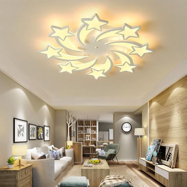 

ceiling lights nordic led panel lotus flower crystal light lamp fixtures living room kitchen