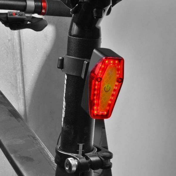 

bike lights professional bicycle tail light waterproof touch screen safety warning ultra-light mini usb charging riding rear