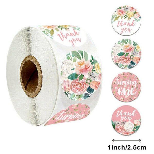 

gift wrap 500pcs /roll thank you for your order sticker heart thanks shopping small shop local handmade white labels