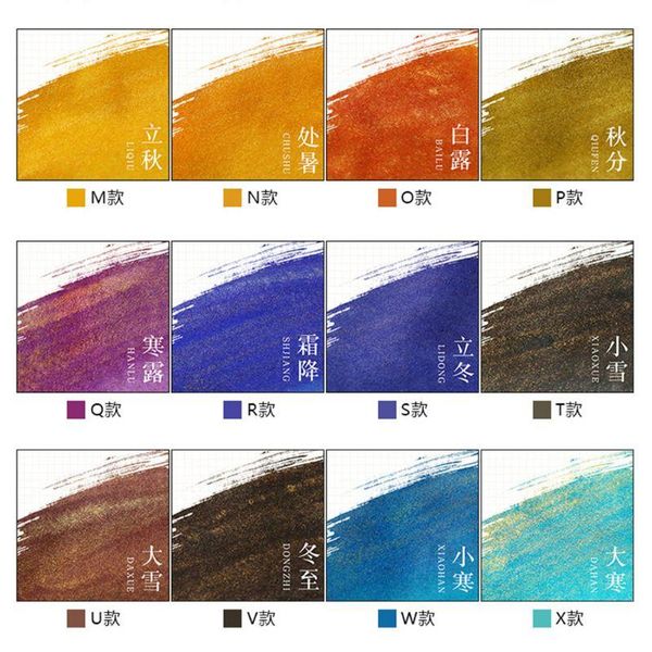 

fountain pens 5ml gold powder colored ink for dip pen calligraphy writing painting graffiti stationery office supplies 32ca