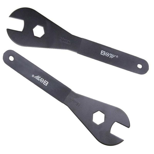 

tools boy 2pcs bike cone spanner wrench multi-function spindle axle repair chain tool bicycle tools,14mm & 18mm