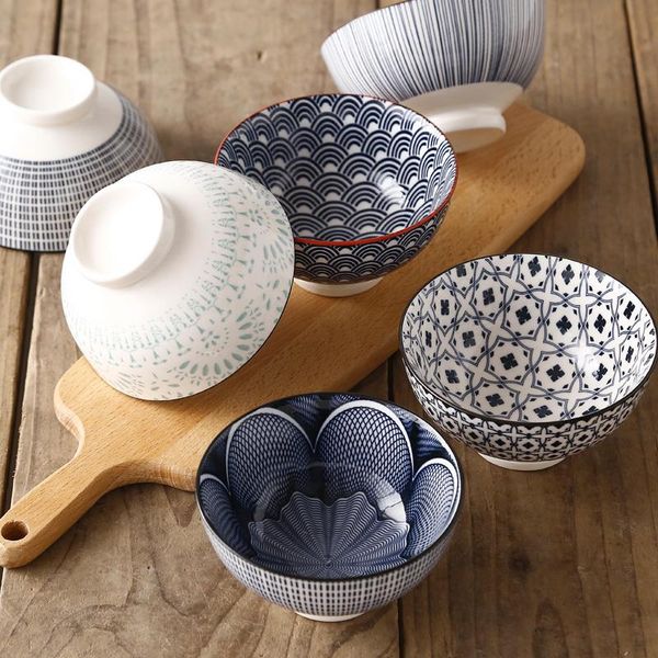

bowls japanese-style home creative personality high-footed anti- small rice porridge bowl net red ceramic tableware soup bowl.